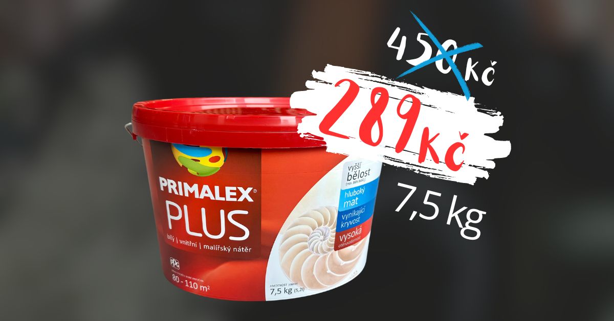 Primalex Plus se slevou 35 % v Prodejně barev CZ