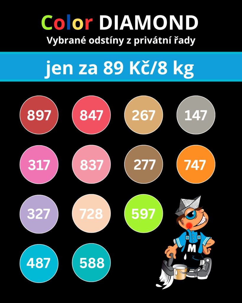 Vybrané odstíny Color DIAMOND za 89 Kč/8 Kg balení